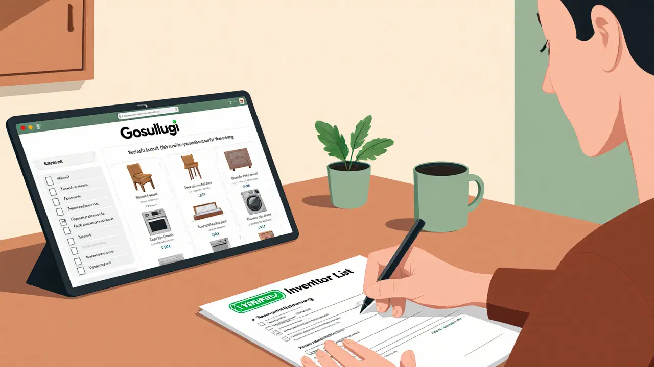 Собственник и арендатор подписывают опись имущества с использованием цифрового планшета.