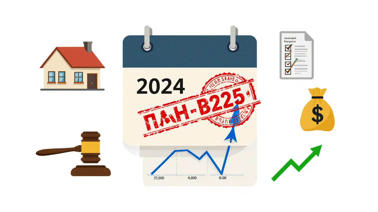 Календарь 2025 года с графиком снижения налога и символами оспаривания кадастровой стоимости.