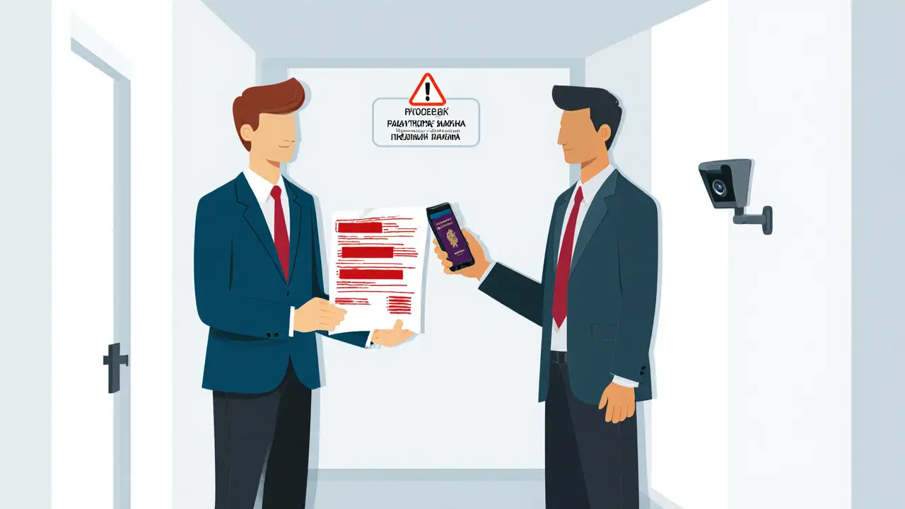 Продавец показывает продавцу закрашенный документ и сканирует паспорт.