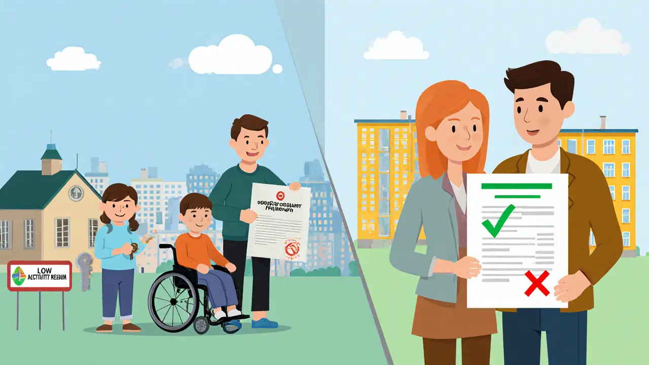 Сравнение: семья в маленьком городе с ребёнком-инвалидом и пара в Москве с домом 2005 года постройки.