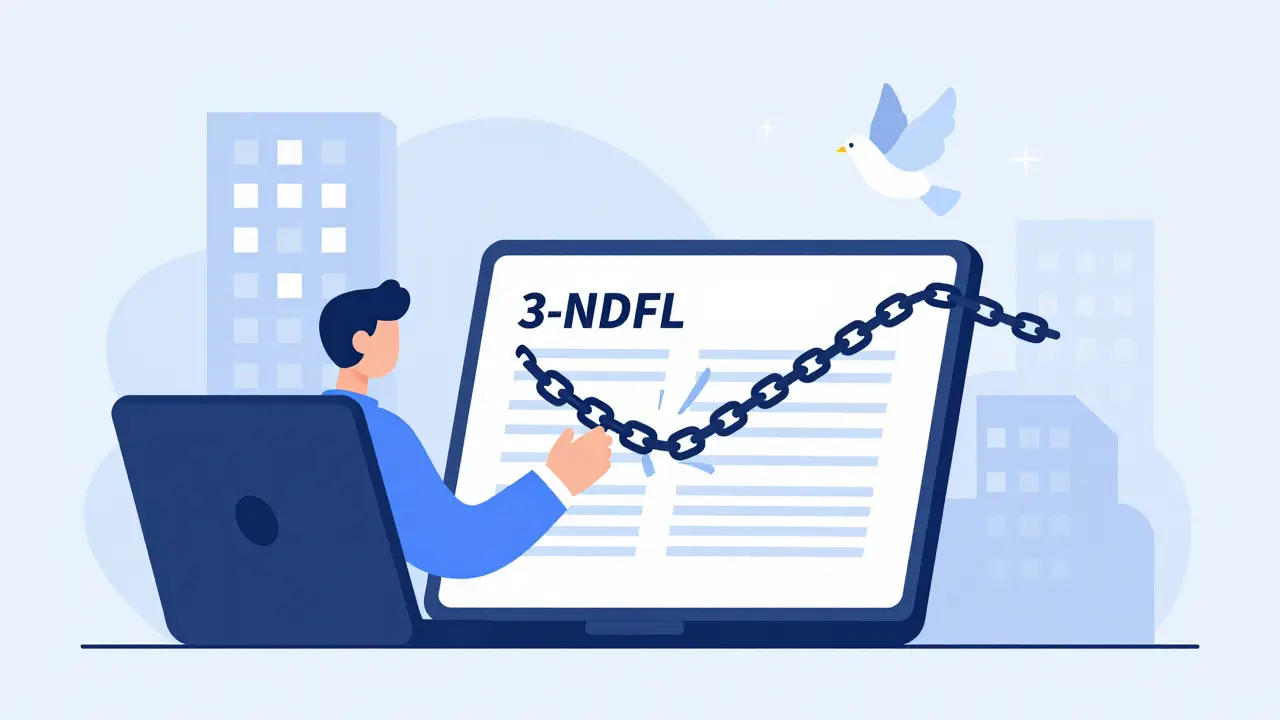 Человек подает декларацию, и цепи штрафов разрушаются, появляется мир.