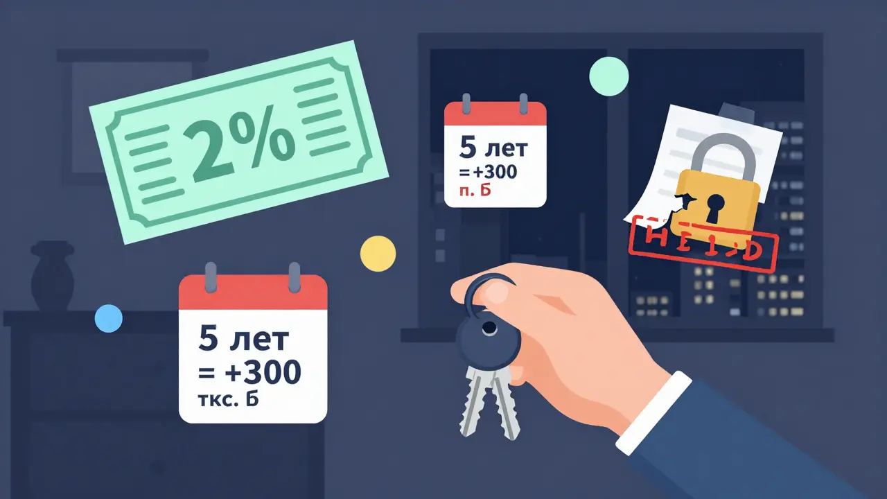 Человек с ключами от апартаментов окружён высокими налогами, отвергнутой ипотекой и потерянной пропиской.