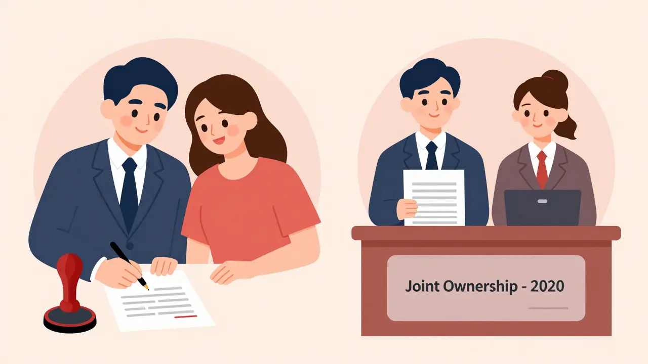 Сравнение мирной сделки и судебного спора по недвижимости, оформленной как совместная собственность.