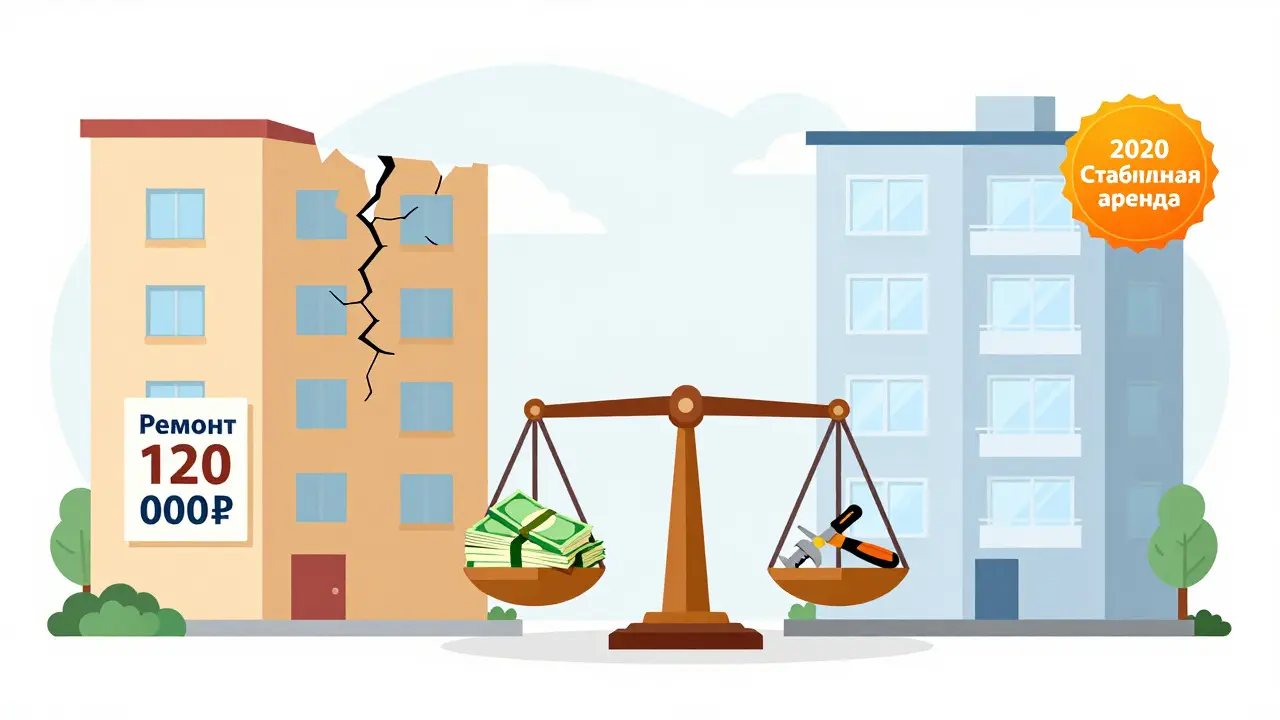 Сравнение старого и современного жилья для аренды с акцентом на ремонтные расходы