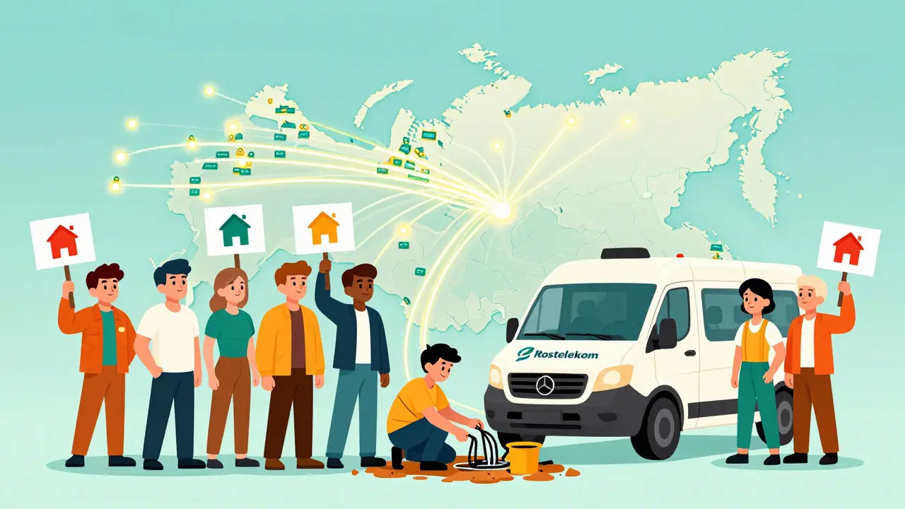 Соседи вместе ждут установки оптоволокна, возле машины провайдера.