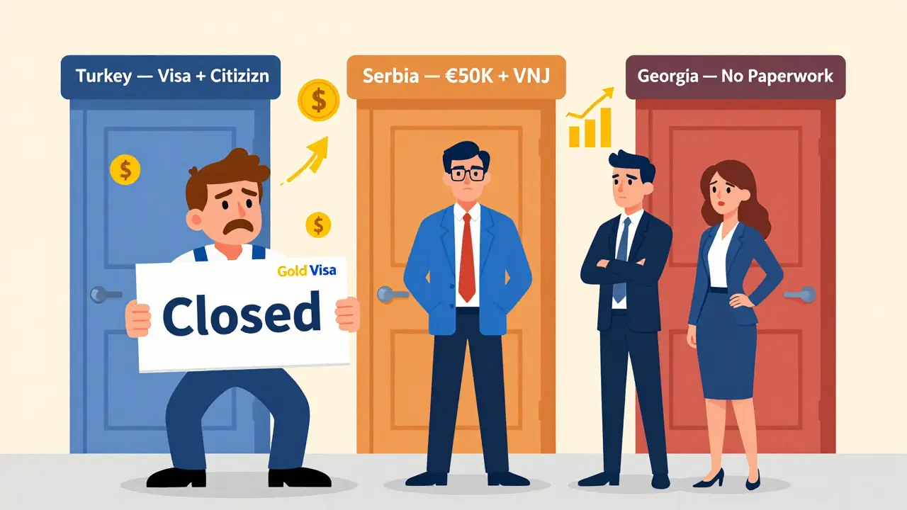 Три страны с возможностями для инвестиций, в то время как Испания и Греция закрыты.