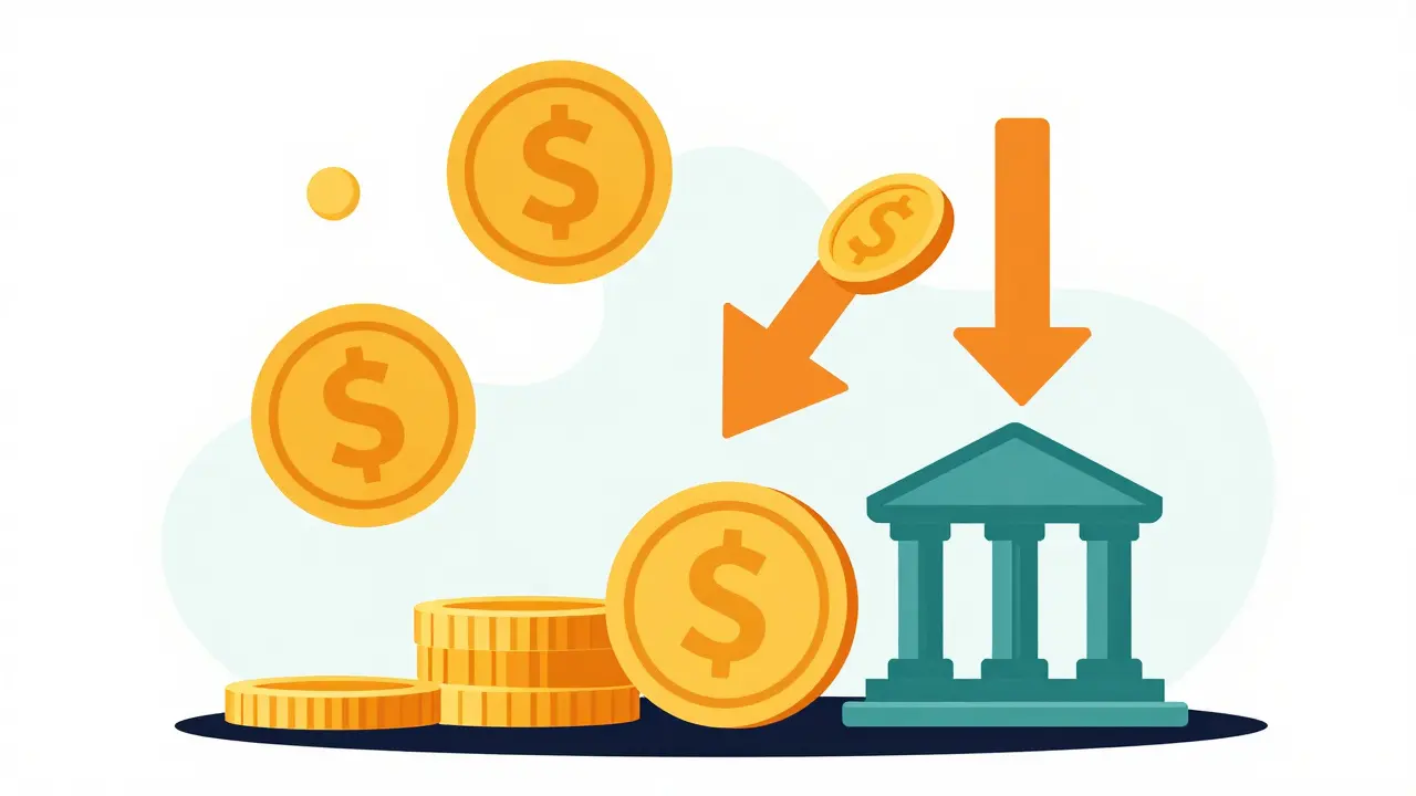 Схематичное изображение снижения суммы налога за счет подтвержденных затрат