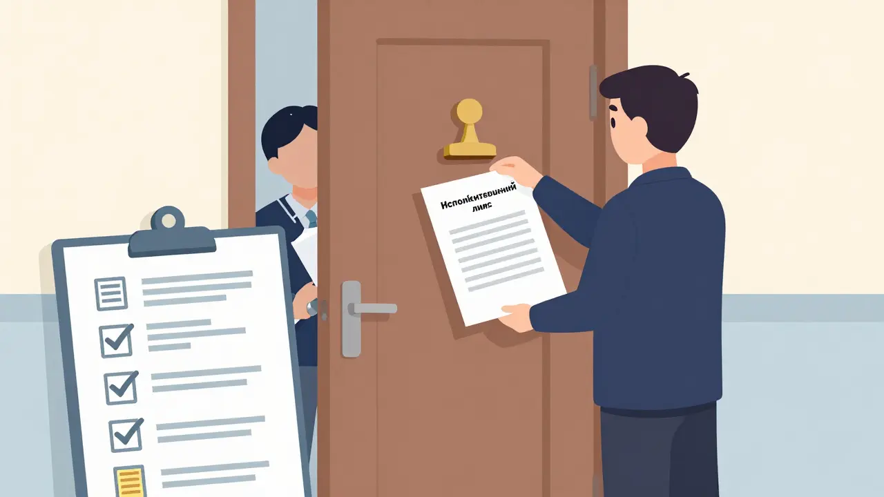 Судебный пристав пломбирует квартиру после вынесения решения о выселении.