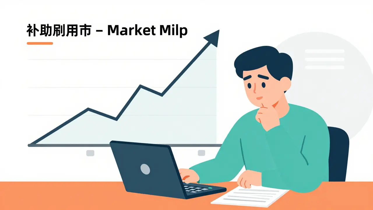 Человек делает расчеты с калькулятором на фоне графика резкого роста платежей
