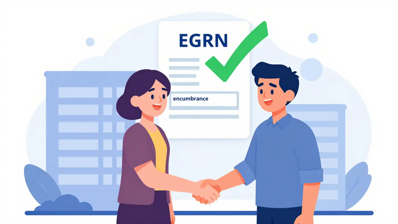 Счастливые покупатель и продавец после успешного снятия залога с квартиры