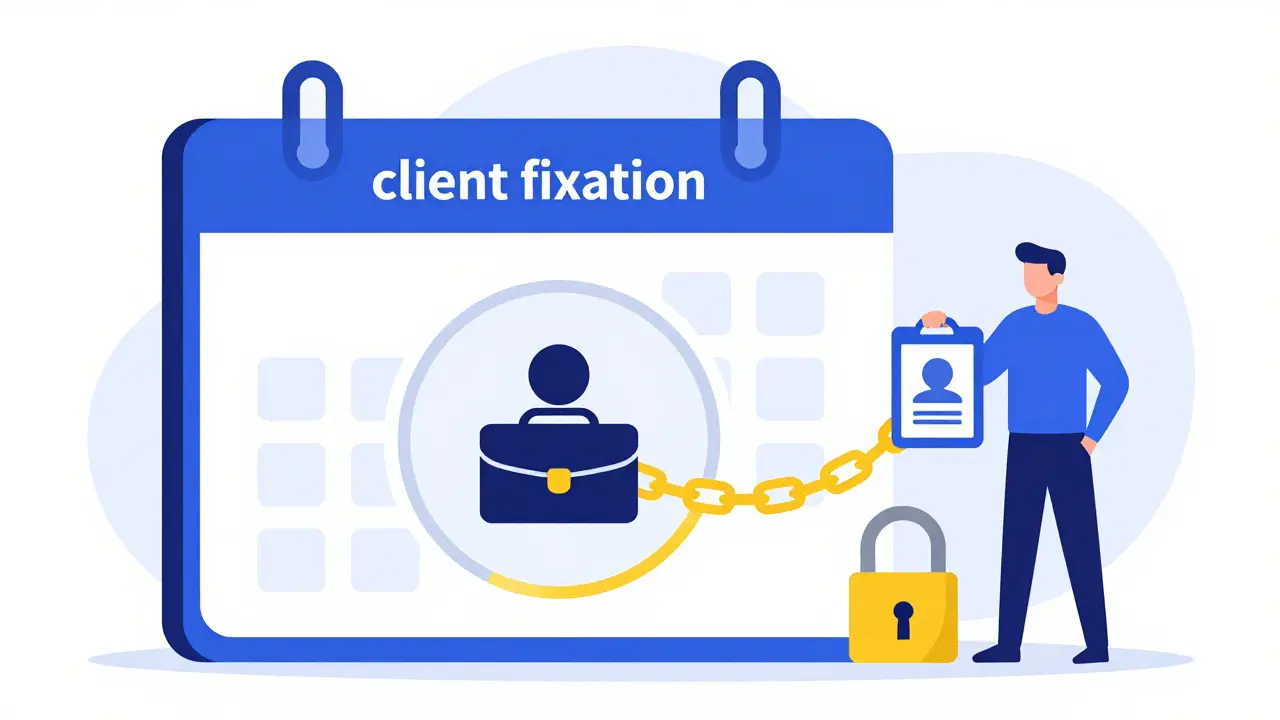 Схематичное изображение фиксации покупателя за агентом на 30 дней