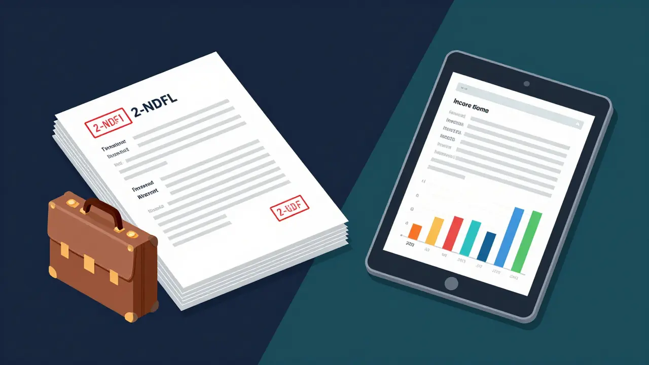 Сравнение традиционных бумажных справок о доходах и цифровых выписок на планшете